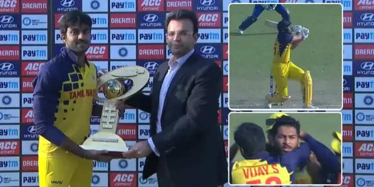 शाहरूख खान ने आखिरी गेंद पर छक्का मारकर तमिलनाडु को रिकॉर्ड तीसरी बार बनाया चैंपियन, कर्नाटक पहली बार फाइनल में हारा