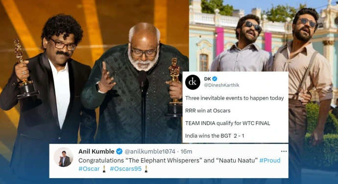 RRR Wins Oscars: RRR के गाने ने जीता ऑस्कर्स अवार्ड, दिनेश कार्तिक, अनिल कुंबले समेत भारतीय खिलाड़ियों ने दी बधाईयां