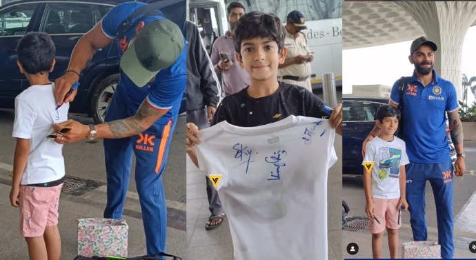 IND vs AUS: विराट कोहली ने अपने नन्हें फैन को दिया ऑटोग्राफ, सोशल मीडिया पर फैंस हुए पूर्व कप्तान की सादगी के कायल- Video