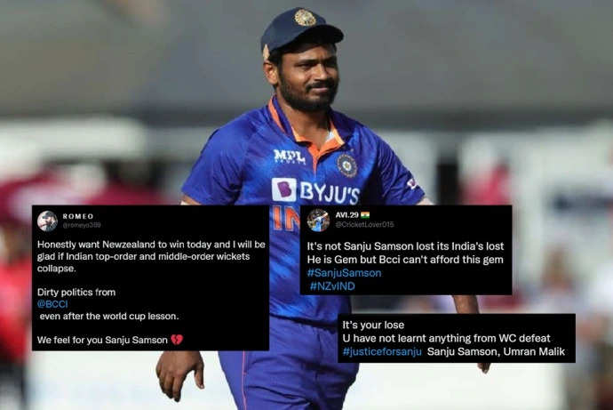IND vs NZ 2nd T20: दूसरे टी20 की प्लेइंग इलेवन में हार्दिक ने नहीं दिया Sanju Samson को नहीं दी जगह, भडके फैंस ने लगा दी ​क्लास