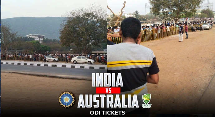IND vs AUS 2nd ODI Tickets: दूसरे वनडे को लेकर लोगों में मची होड, टिकट खरीदने के लिए स्टेडियम के बाहर फैंस की उमड़ी भीड़