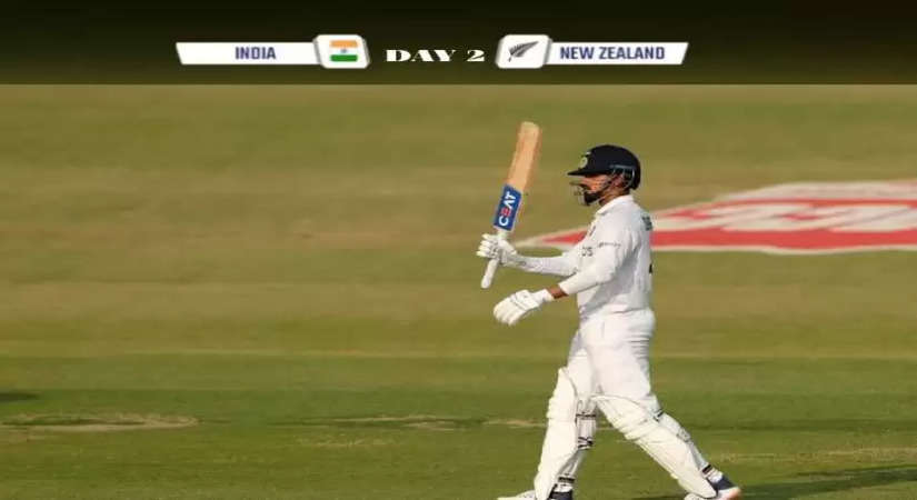 IND vs NZ Live, Day 2: क्या श्रेयस लगा पाऐंगे शतक, दूसरे दिन का खेल शुरू, रविंद्र जडेजा से भारत को बड़ी पारी की उम्मीद
