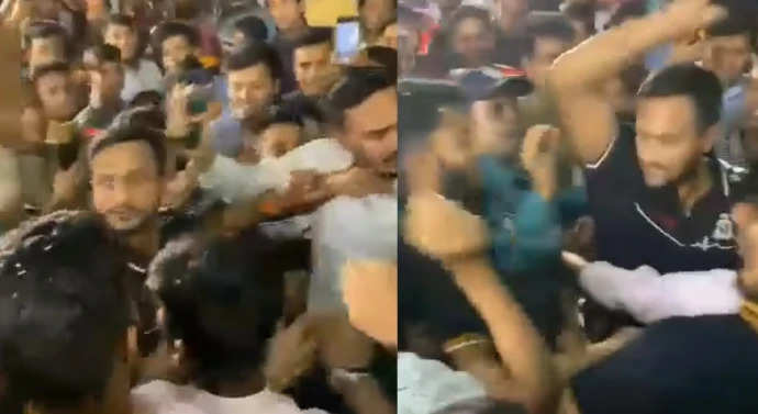 Shakib Al Hasan: शाकिब अल हसन ने फिर खोया आपा, भारी भीड़ के बीच कर दी फैन की पिटाई Video