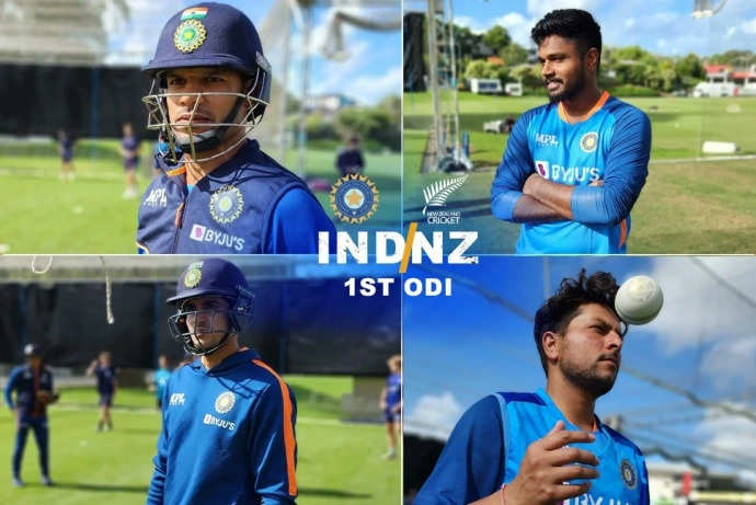 IND vs NZ 1st ODI  शिखर धवन एंड टीम ने पहले वनडे के लिए जमकर की प्रैक्टिस, ईडन पार्क पर किया कर बहा रहे पसीना