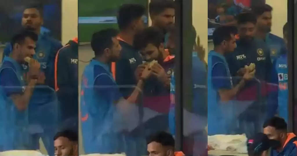LIVE मैच के दौरान शार्दुल और सिराज Yuzvendra Chahal का झूठा सैंडविच खाने पर टूट पड़े, ड्रेसिंग रूम का VIDEO वायरल