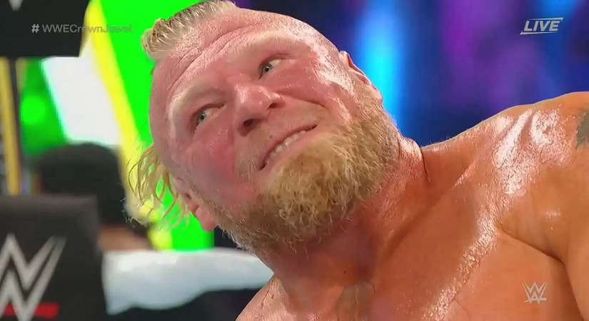 रोमन रेंस के खिलाफ WWE Crown Jewel 2021 में धोखे से मिली हार के बाद ब्रॉक लैसनर की पहली प्रतिक्रिया सामने आई