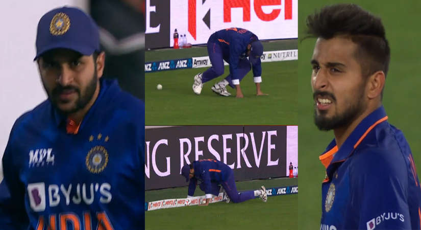 IND vs NZ: Shardul Thakur की खराब फील्डिंग मैदान पर Umran Malik ने खोया आपा, 2 बार हाथ में आई गेंद चौके में फेंक दी, वायरल हुआ VIDEO