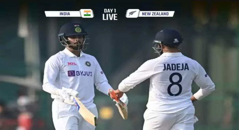 IND vs NZ LIVE Score, Day 1 रवींद्र जडेजा ने लगाया टेस्ट में 17वां अर्धशतक; IND 251/4